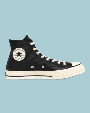 Converse Chuck 70 Seasonal Leather High Tops Shoes Black | CV-124JXP