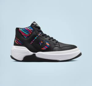 Converse Weapon CX Mid High Tops Shoes Black / Pink / Royal | CV-684SAX