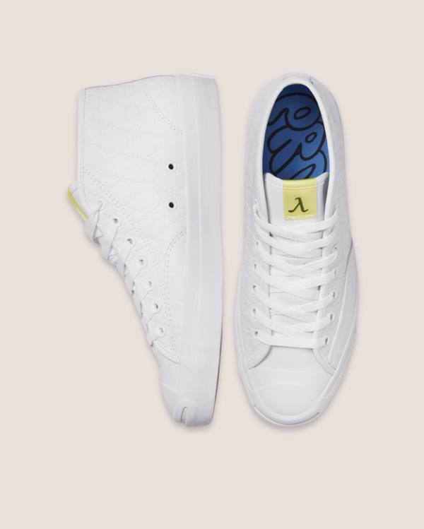 Converse Alexis Sablone Pride Jack Purcell Pro High Tops Shoes White | CV-107ORS