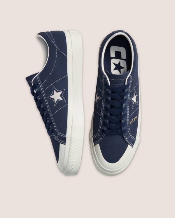 Converse CONS Alexis Sablone One Star Pro Suede Low Tops Shoes Blue | CV-796RFZ