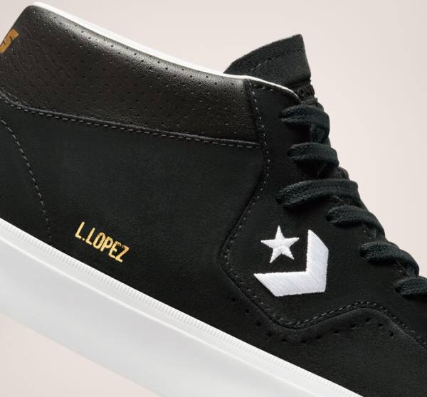 Converse CONS Louie Lopez Pro Mid Skate Shoes Black / White | CV-481PCI