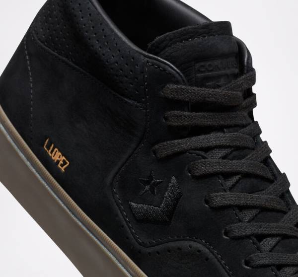 Converse CONS Louie Lopez Pro Nubuck Leather Skate Shoes Black / Light Brown | CV-230LAO