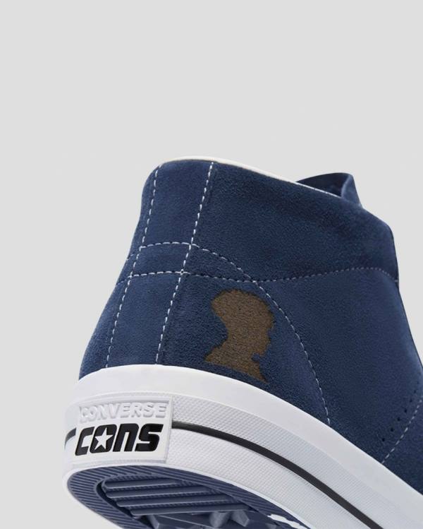 Converse CONS One Star Pro Ben Raemers Foundation High Tops Shoes Blue | CV-651HNQ