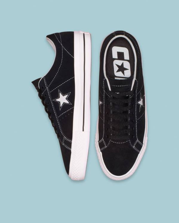 Converse CONS One Star Pro Suede Low Tops Shoes Black | CV-245HPF