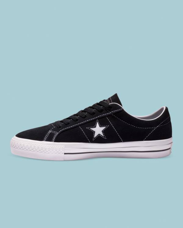 Converse CONS One Star Pro Suede Low Tops Shoes Black | CV-301MCX