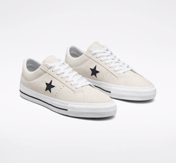 Converse CONS One Star Pro Suede Skate Shoes White / Black | CV-631IVZ