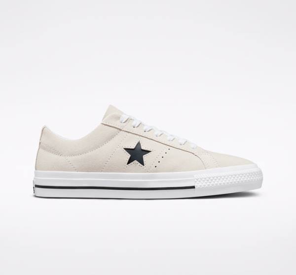 Converse CONS One Star Pro Suede Skate Shoes White / Black | CV-631IVZ