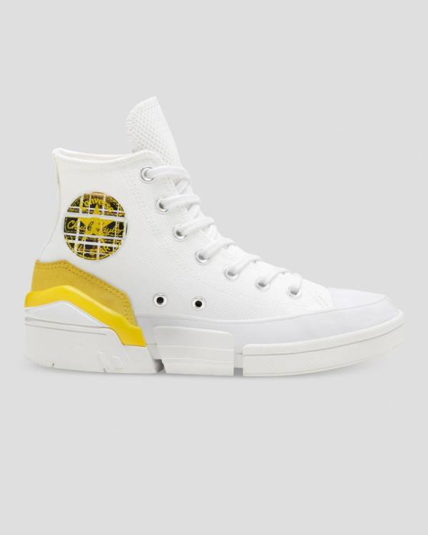 Converse CPX 70 Plaid Patch High Tops Shoes White | CV-530EMO