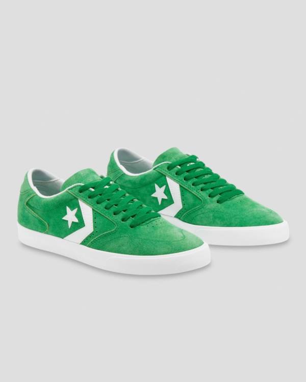 Converse Checkpoint Pro Pigskin Suede Low Tops Shoes Green | CV-904ZEY