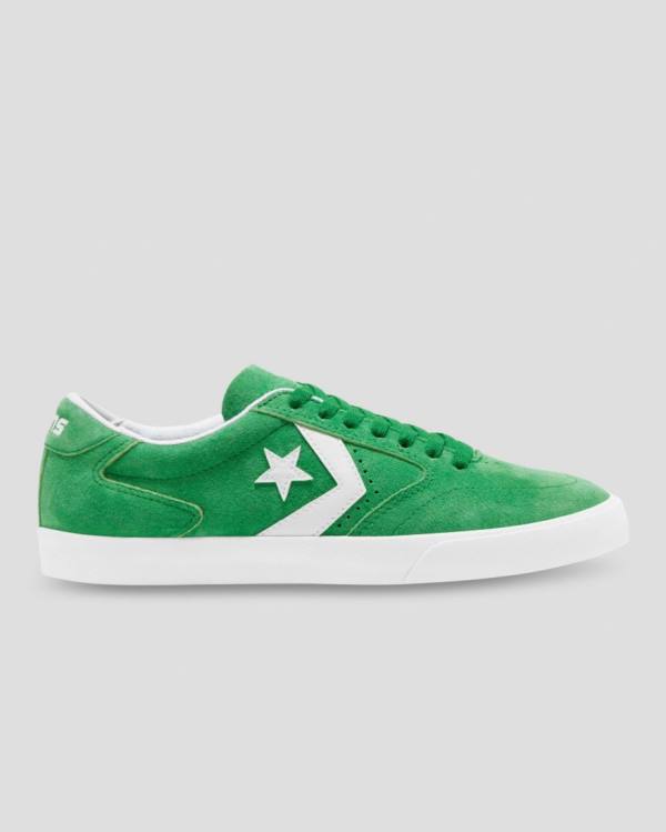 Converse Checkpoint Pro Pigskin Suede Low Tops Shoes Green | CV-904ZEY