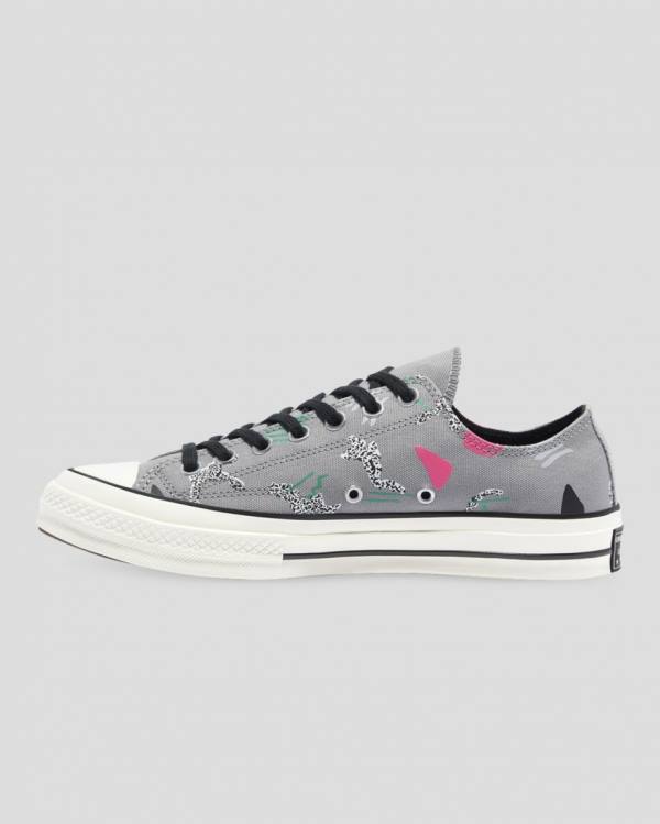 Converse Chuck 70 80s Archive Print Low Tops Shoes Grey | CV-219NLF