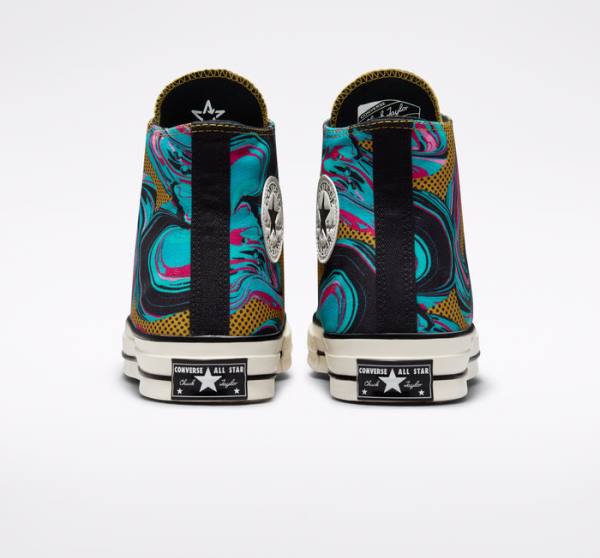 Converse Chuck 70 '90s Marbled High Tops Shoes Turquoise | CV-238GTB