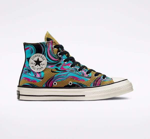 Converse Chuck 70 \'90s Marbled High Tops Shoes Turquoise | CV-761LRM