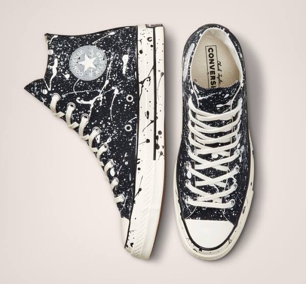 Converse Chuck 70 Archive Paint Splatter High Tops Shoes Black / Grey | CV-258EAO