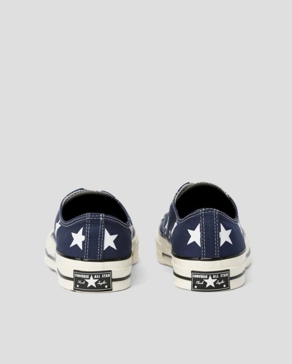 Converse Chuck 70 Archive Print Low Tops Shoes Blue | CV-710OIJ