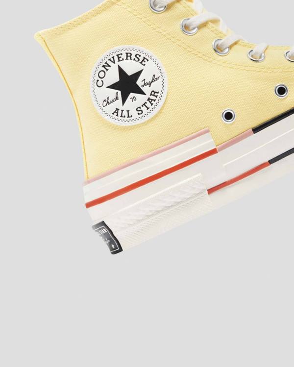 Converse Chuck 70 Colour Block High Tops Shoes Yellow | CV-203QMZ