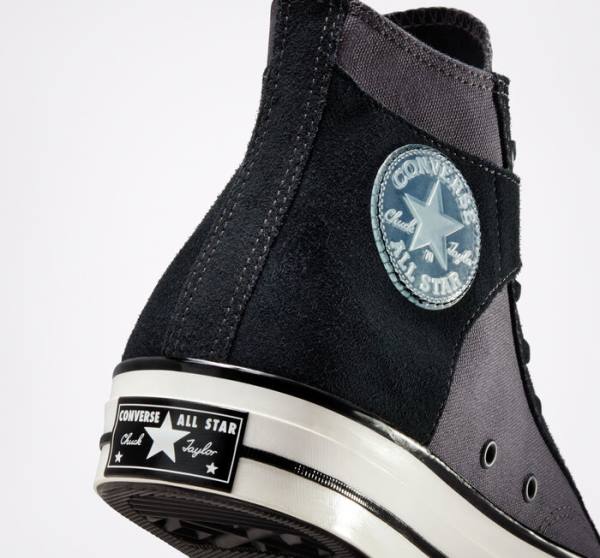 Converse Chuck 70 Crafted Canvas High Tops Shoes Black / White | CV-645JNU