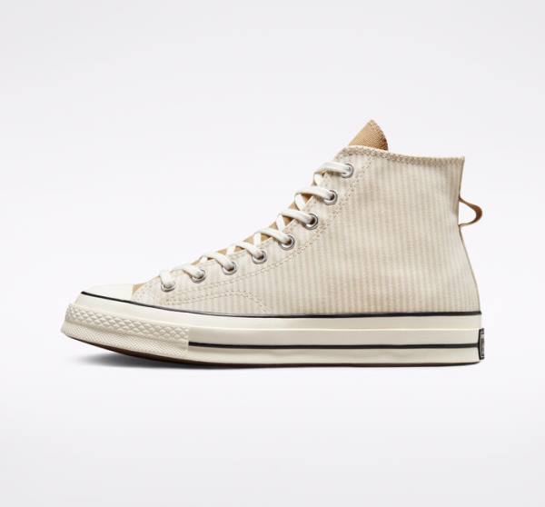 Converse Chuck 70 Crafted Stripe High Tops Shoes Brown | CV-423PVC