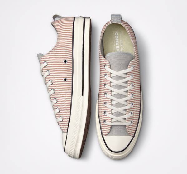 Converse Chuck 70 Crafted Stripe Low Tops Shoes Olive | CV-497DMP