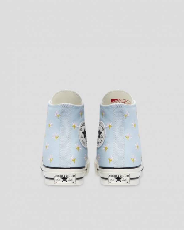 Converse Chuck 70 Embroidered Garden Party High Tops Shoes Blue | CV-094VIY