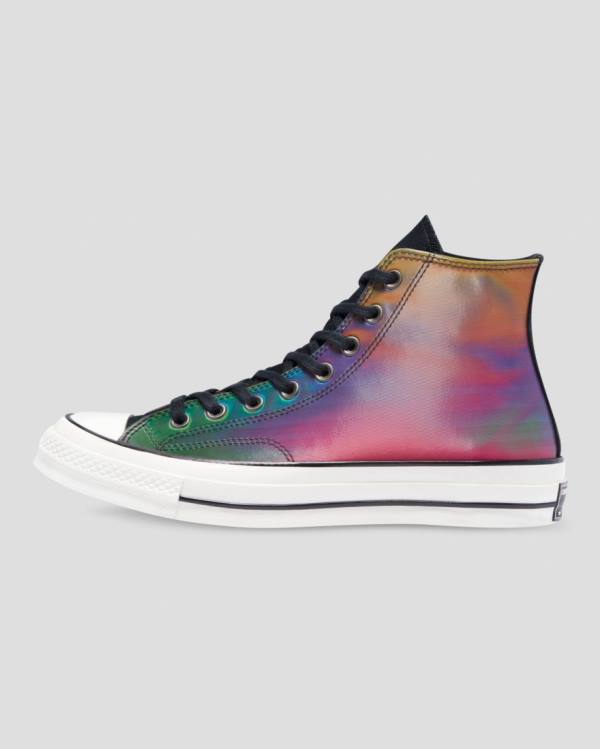 Converse Chuck 70 Iridescent High Tops Shoes Black | CV-129QDK