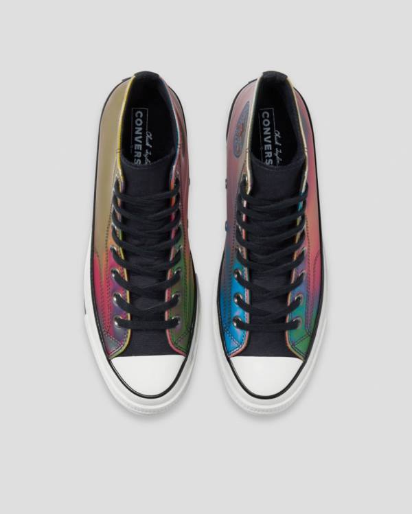 Converse Chuck 70 Iridescent High Tops Shoes Black | CV-129QDK