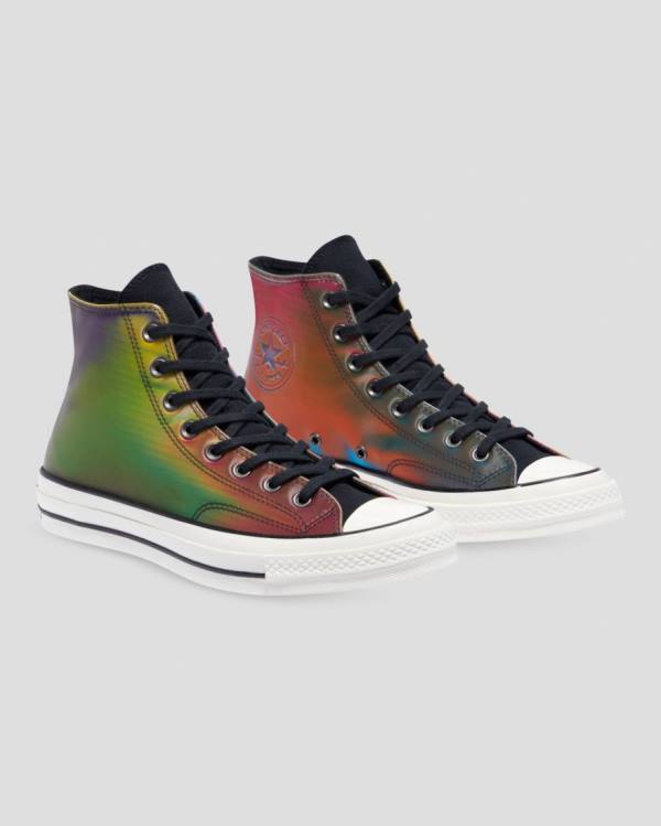 Converse Chuck 70 Iridescent High Tops Shoes Black | CV-923UGY