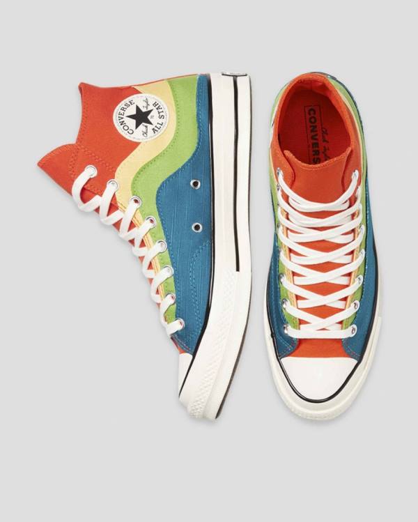 Converse Chuck 70 National Parks High Tops Shoes Blue Green Orange | CV-415FXW