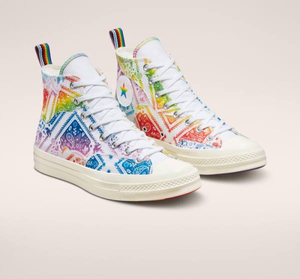 Converse Chuck 70 Pride High Tops Shoes White / Red | CV-619KSA