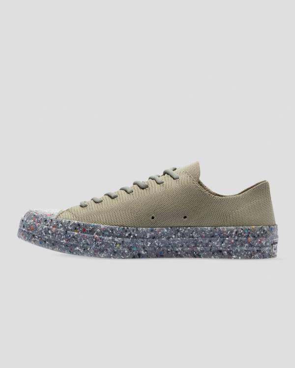 Converse Chuck 70 Renew Knit Low Tops Shoes Green | CV-126DAQ