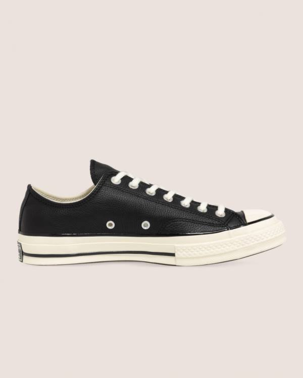 Converse Chuck 70 Seasonal Leather Low Tops Shoes Black | CV-839XZW