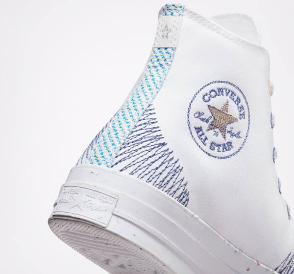 Converse Chuck 70 Stitched High Tops Shoes White / Indigo | CV-309SDX