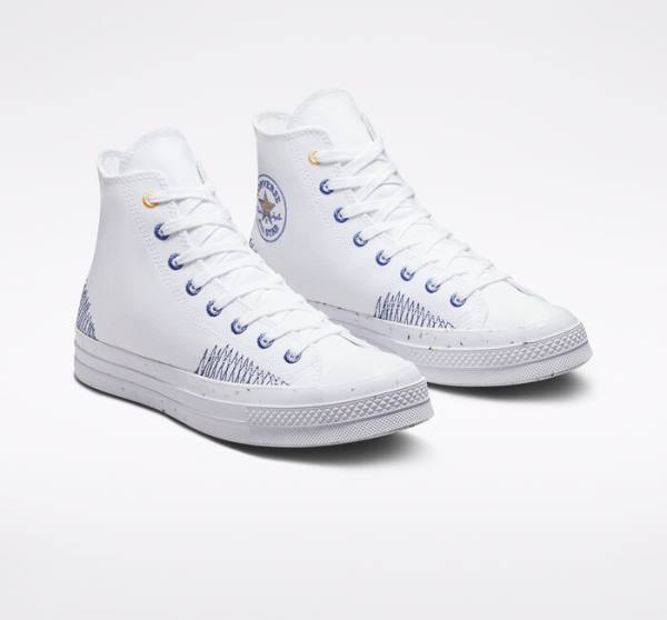 Converse Chuck 70 Stitched High Tops Shoes White / Indigo | CV-309SDX