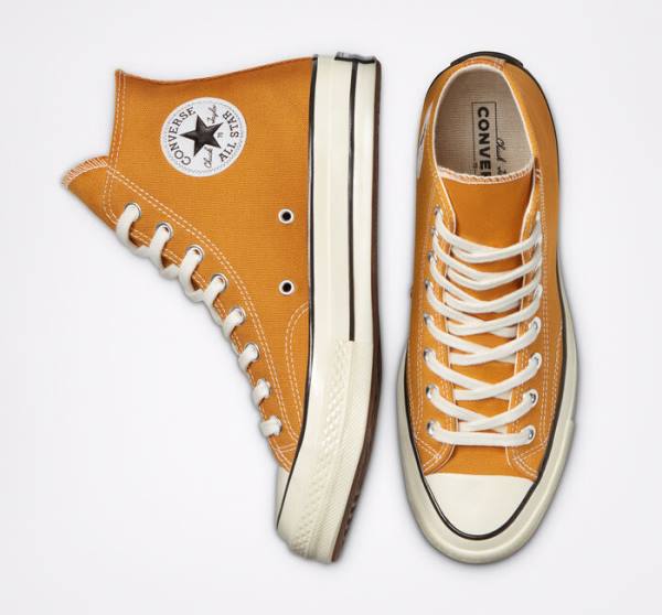 Converse Chuck 70 Sunflower Yellow High Tops Shoes Black | CV-682WCO