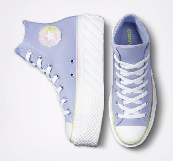 Converse Chuck Taylor All Star 2X Lift Platform Pastel Gradient High Tops Shoes Blue / White | CV-231FOJ