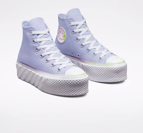 Converse Chuck Taylor All Star 2X Lift Platform Pastel Gradient High Tops Shoes Blue / White | CV-231FOJ