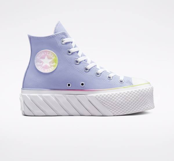 Converse Chuck Taylor All Star 2X Lift Platform Pastel Gradient High Tops Shoes Blue / White | CV-231FOJ