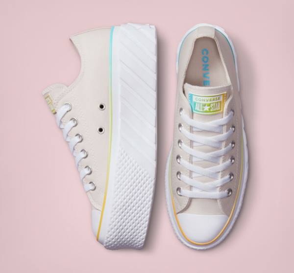 Converse Chuck Taylor All Star 2X Lift Platform Gradient Low Tops Shoes White / Blue | CV-708JIY