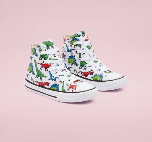 Converse Chuck Taylor All Star 8-Bit Dino High Tops Shoes White / Blue | CV-857HRY