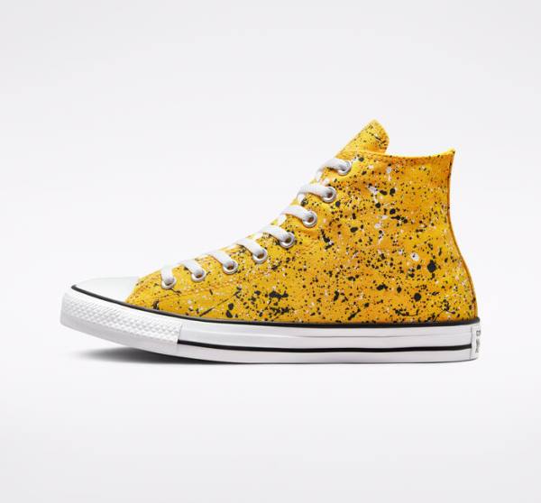 Converse Chuck Taylor All Star Archive Paint Splatter High Tops Shoes White | CV-543UYM