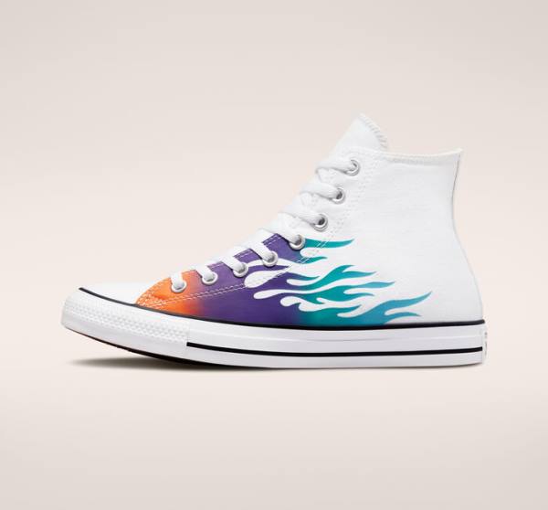 Converse Chuck Taylor All Star Archive Prints High Tops Shoes White / Blue / Turquoise | CV-932UIL