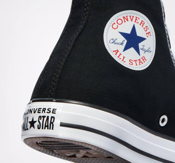 Converse Chuck Taylor All Star Black High Tops Shoes Black | CV-701ZUG