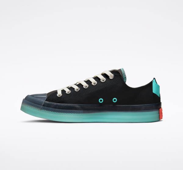 Converse Chuck Taylor All Star CX Stretch Canvas Low Tops Shoes Black / Turquoise | CV-193GMJ