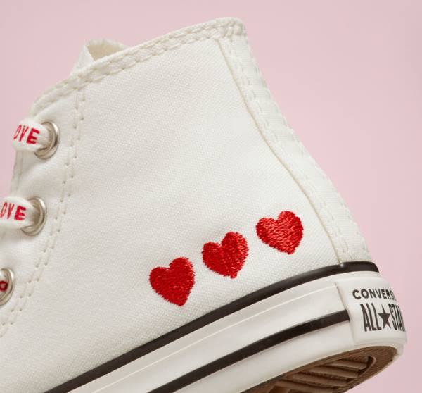 Converse Chuck Taylor All Star Crafted with Love High Tops Shoes White / Red | CV-571OWC