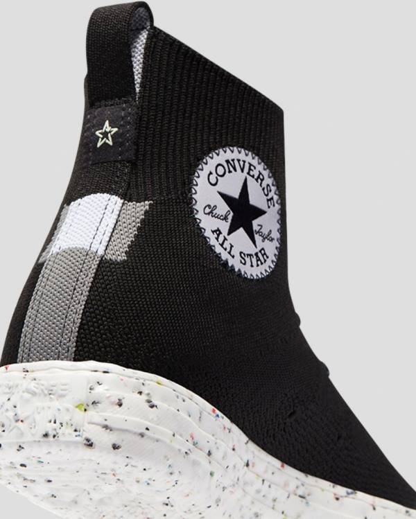 Converse Chuck Taylor All Star Crater Renew Knit High Tops Shoes Black | CV-257TBK