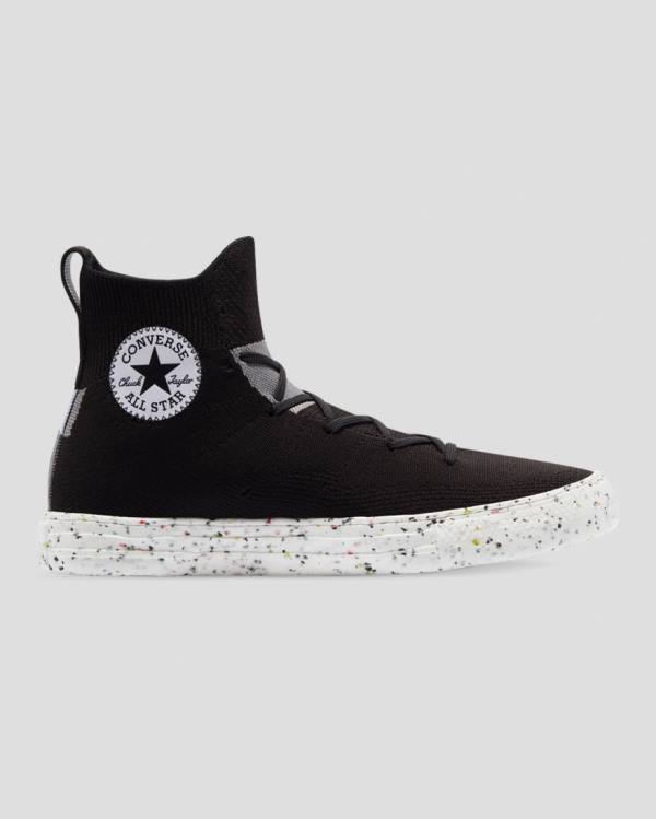 Converse Chuck Taylor All Star Crater Renew Knit High Tops Shoes Black | CV-257TBK