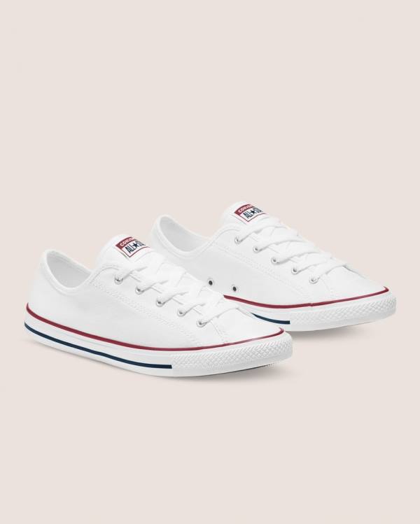 Converse Chuck Taylor All Star Dainty Basic Canvas Low Tops Shoes White | CV-418QLU