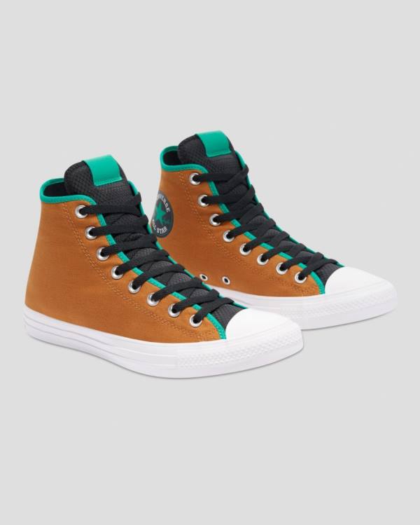 Converse Chuck Taylor All Star Digital Terrain High Tops Shoes Brown Green | CV-164YTE