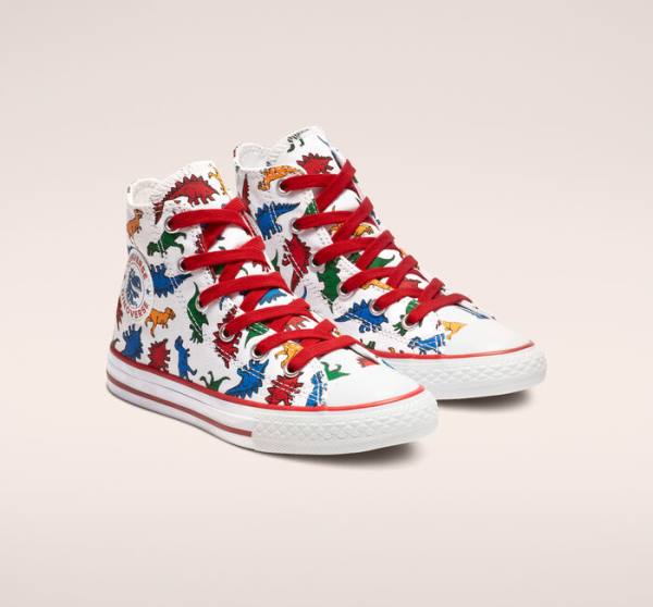 Converse Chuck Taylor All Star Dinoverse High Tops Shoes White / Red / Blue | CV-306UNJ