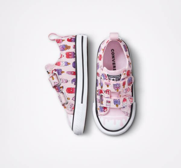 Converse Chuck Taylor All Star Easy-On Frozen Treats Low Tops Shoes Pink / Pink | CV-347NRE